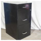 3-Drawer Black Metal File Cabinet
