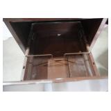 4-Drawer Brown Metal File Cabinet with Key