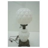 Vintage Milk Glass Hurricane Lamp 25" tall