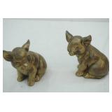 Vintage Brass Pig Figurines (2ct) PM Craftsman