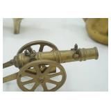 Vintage Brass Figurines, Brass Pitcher, Brass Bell