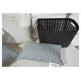 NEW (2ct) Storage Baskets & (3ct) Throw Pillows