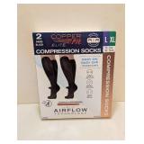 COPPERFIT ELITE COMPRESSION SOCKS L/XL