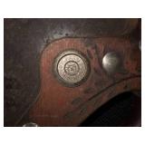 Antique tools. 3 vintage hand saws and 1 ratcheting brace drill