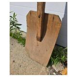 Antique Handmade Wooden Shovel and Witch