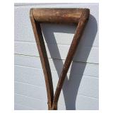 Antique Handmade Wooden Shovel and Witch