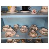 Collection of tea cups and saucers