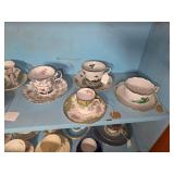 Collection of tea cups and saucers
