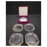 Set of 5 Goodinger silver-plated dishes