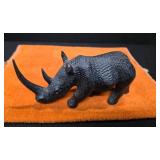 Hand-Carved Wooden Rhinoceros