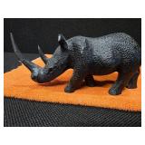 Hand-Carved Wooden Rhinoceros