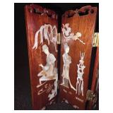 Rare Antique Chinese Rosewood Table Screen
