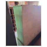 Vintage Two-Tone Kitchen Cabinet with a Hutch