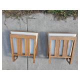 2 Vintage Leg-o-matic Folding Chairs
