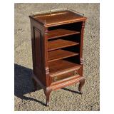 Antique Mahogany 3-Teired Shelf with Brass Hardware
