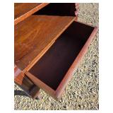 Antique Mahogany 3-Teired Shelf with Brass Hardware