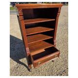 Antique Mahogany 3-Teired Shelf with Brass Hardware
