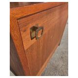Odd Little Square Wooden Cabinet (style of frank lloyd wright)