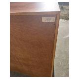 Odd Little Square Wooden Cabinet (style of frank lloyd wright)