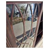 Antique Vintage Mahogany Bookcase with Glass Doors