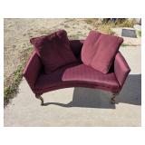 Miniature Maroon Sofa/Loveseat
