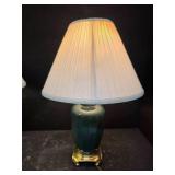 2 Green and Brass Dimable Lamps