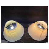 2 Green and Brass Dimable Lamps