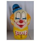 Vintage Large Clown Bank Figure, 23 Inch Tall Painted Coin Bank