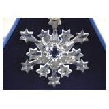 Crystal Christmas Ornament Lot: Swarovski, Orrefors, Princess House, Gorham