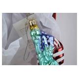 Christopher Radko Statue of Liberty Christmas Ornaments, 2 Pc