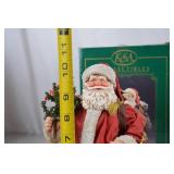 KSA Collectibles 11-inch Fabrich Santa Figurine with Original Box