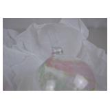 Set of 2 Hand-Blown Glass Christmas Ornaments, Swirl Design