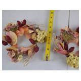 Assorted Holiday and Floral Decor: Faux Flowers, Beaded Strings, Bows