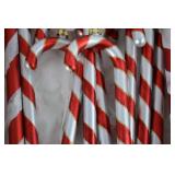 Assorted Christmas Candy Cane Ornaments, Large & Small, Red & White, 12 Pieces