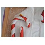 Assorted Christmas Candy Cane Ornaments, Large & Small, Red & White, 12 Pieces