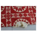 Red and White Patchwork Christmas Tree Skirt