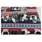 Penguin and Snowflake Woven Throw Blanket with Fringe