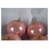 Pink Christmas Ornaments and Glitter Bird Clip Decorations Lot