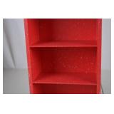Red Painted Miniature 3-Shelf Display Cabinet