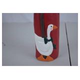 Hand-Painted Santa Claus with Goose 13in Christmas Figure