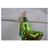 Christopher Radko Alligator Christmas Ornament Glass Collectible