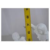 Dept 56 Bisque Porcelain Children Under Mistletoe Figurine with Box
