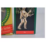 Elvis Musical Ornament Lot - Carlton Cards Limited Edition "Blue Christmas" & Hallmark Keepsake