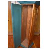 Tall accent cabinet with equestrian motif, 47 in high
