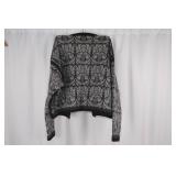 Oleana Norwegian Story Floral Wool Cardigan Sweater Medium