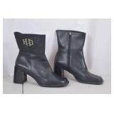 Harley-Davidson Insignia Black Leather Boots Size 9M