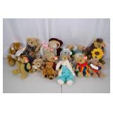 Ty collectible teddy bear and plush lot with accessories, 18 pieces