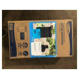 Suncast Plastic Trash Hideaway 30 Gallon Brown Outdoor Trash Can with Lid, Suitable for Patios, Decks and Backyards  Customer Returns See Pictures
