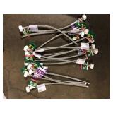 Lot of Fluidmaster 3/8 in. x 7/8 in. x 20 in. Stainless Steel Click Seal Toilet Connector Customer Returns See Pictures