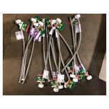 Lot of Fluidmaster 3/8 in. x 7/8 in. x 20 in. Stainless Steel Click Seal Toilet Connector Customer Returns See Pictures